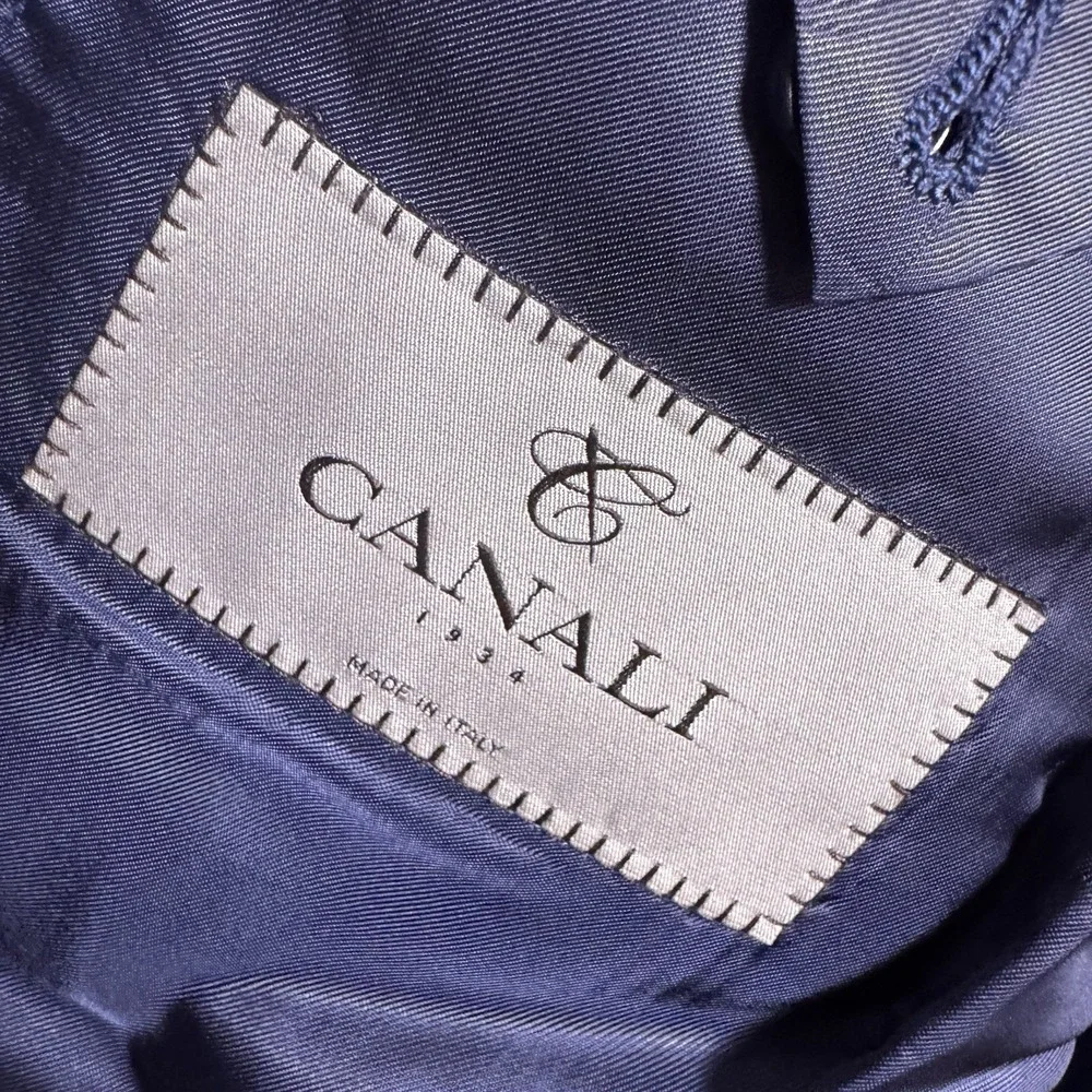Canali Sport Coat Men IT 50R Wool Windowpane Jacket Blazer Soft Suit Jacket
